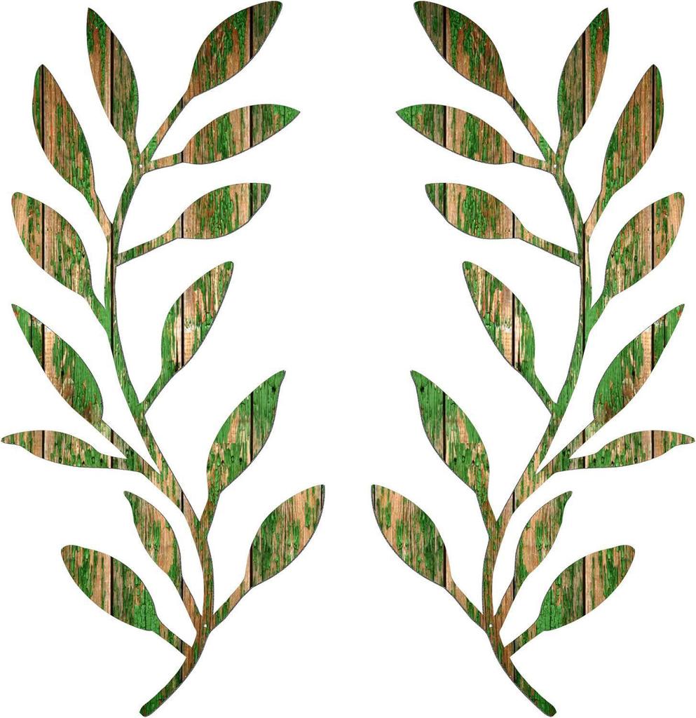 Wrought Iron Olive Branch Wall Decoration for Indoor/Outdoor Use