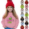 Christmas Day Girls Round Neck Pullovers For Kids Printed Baby Tops