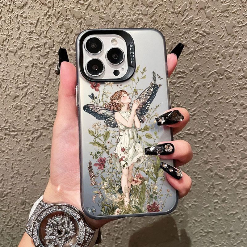 Красивая крыло бабочки Чехол для телефона для девочки Для для IPhone 13 12 Mini 11 Pro Max 16 Pro Max 15 Pro 14 Plus Лазерные Чехлы для телефона