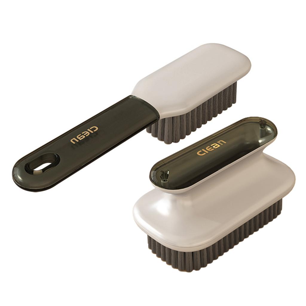 2 шт./Набор Щетки для обуви + Щетка для стирки Многоцелевая Многоразовая Щетка для удаления пятен Бытовой инструмент для чистки Для одежды/Повседневной обуви