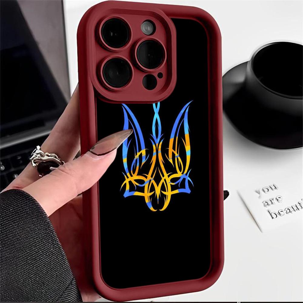 LZ26 National Emblem Flag Art Silicone Phone Case for iPhone 11 13 14 15 16 Pro Max 7 8 16 Plus 12 Mini XS Max XR Shockproof Back Cover