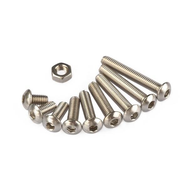 340PCS/SET M3 Stainless Steel Hex Socket Screws Nut Set With Box nut sock metic nut and bolt assortment thumb screw m3 color