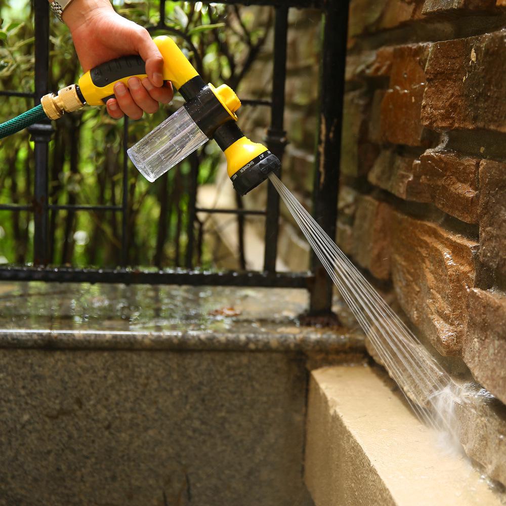 8-in-1 High-Pressure Car Washer with Foam Pot - Household Car Wash Supplies In Stock