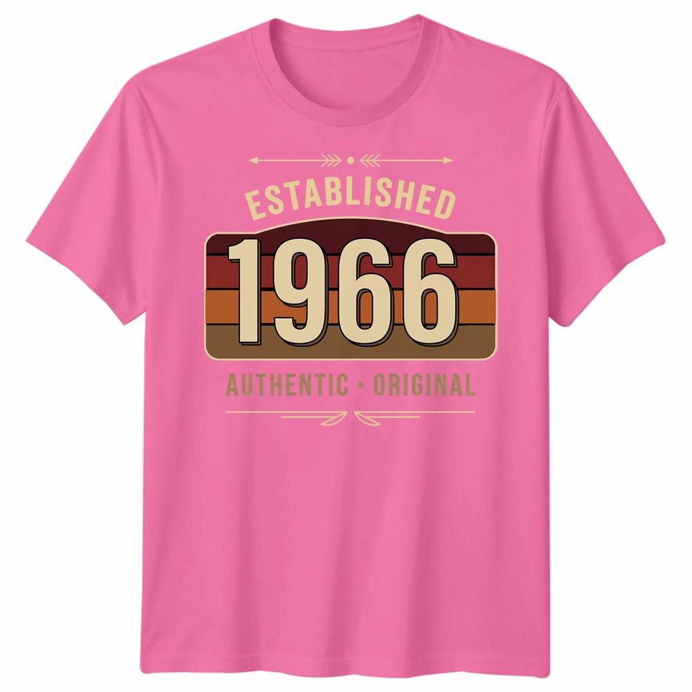 1966 Established Unisex T Shirt Retro Stripes 60th Birthday Gift Graphic Tee
