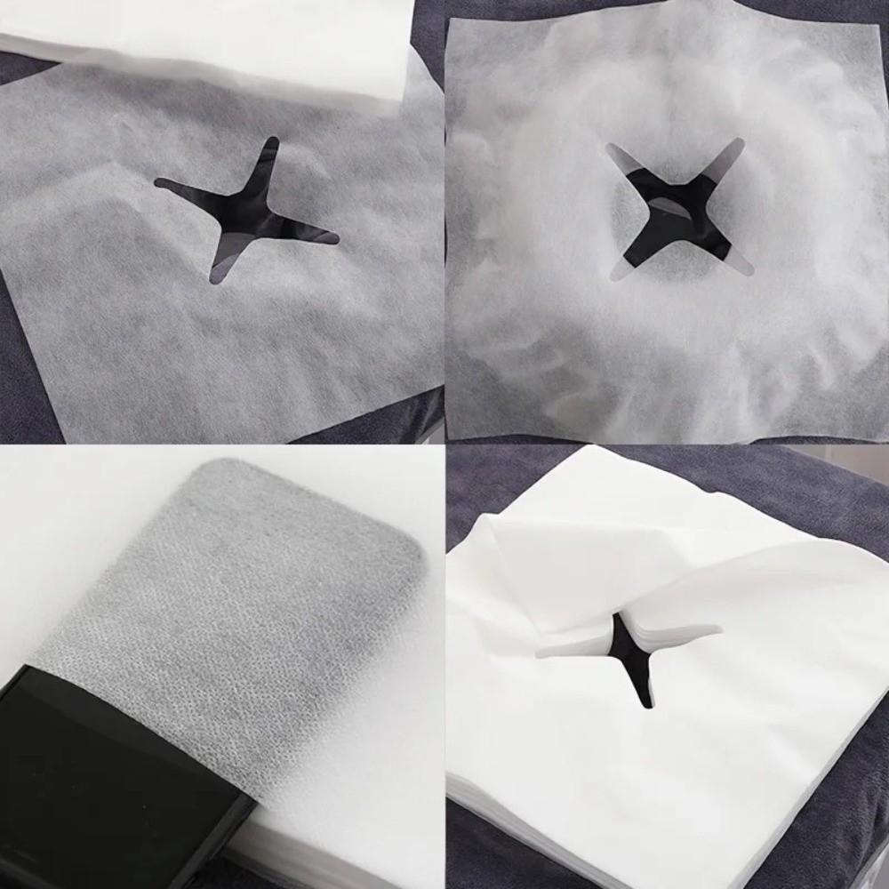 100PCS Non-woven Fabric Disposable Hole Towel Dustproof Massage Bed Hole Cushion  Spa Environment