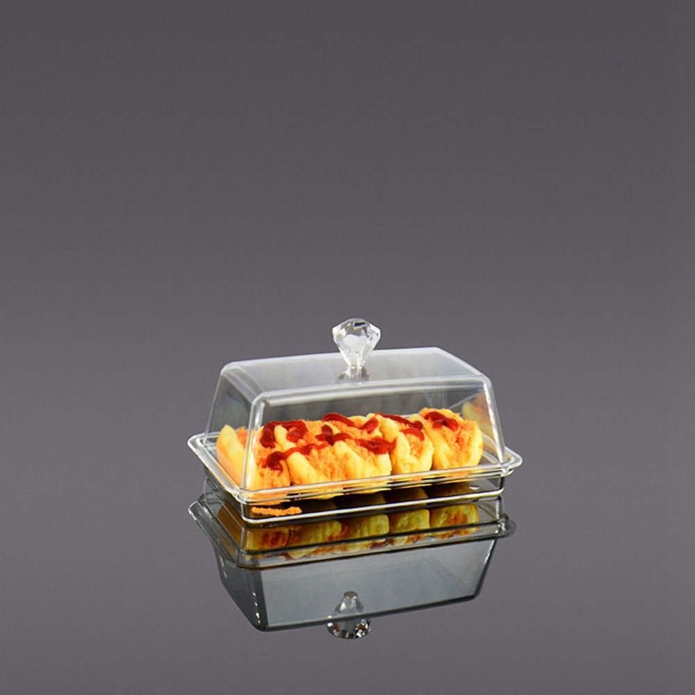 Rectangular Butter Holder Acrylic Butter Keeper Tray Practical Clear Butter Dish Household