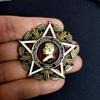 1PC Five-pointed Star Stalin Marshal's Commemorative Badge Brooch Cap Badge