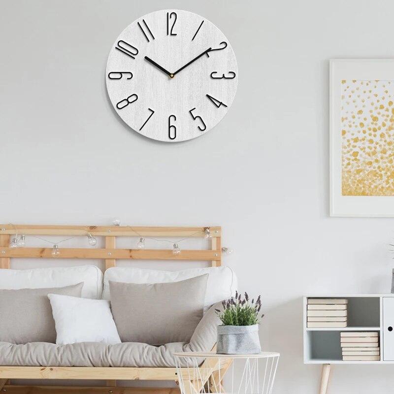 12-дюймовые настенные часы для гостиной, простые настенные часы для дома, креативные часы, беззвучные, декоративные настенные украшения