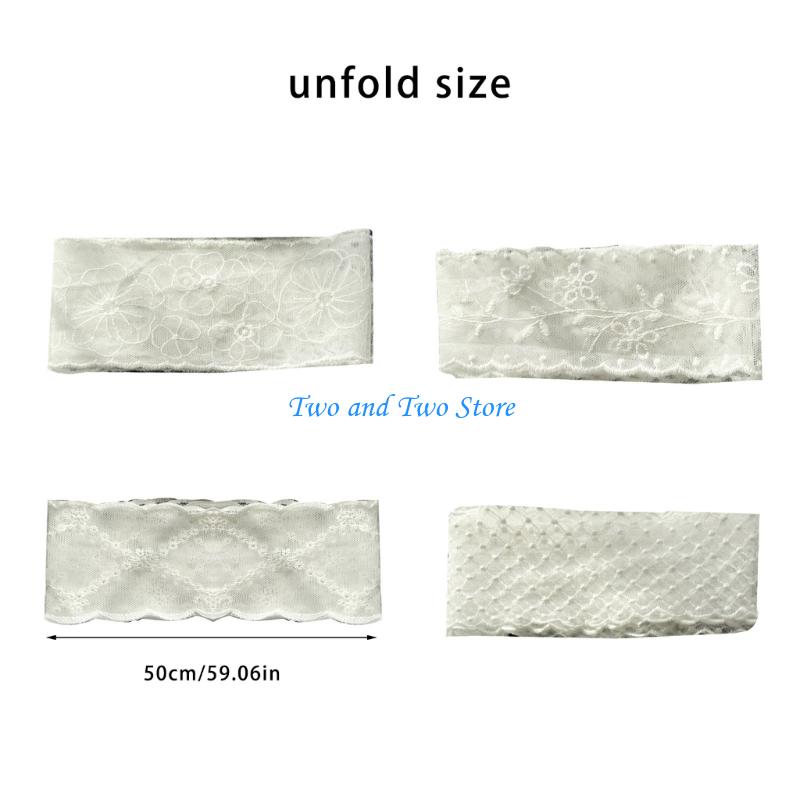 HX6F Breathable Lace Belt For Women Adjustable Ribbon Tie Elegant Waist Multi Functional Hair Accessory