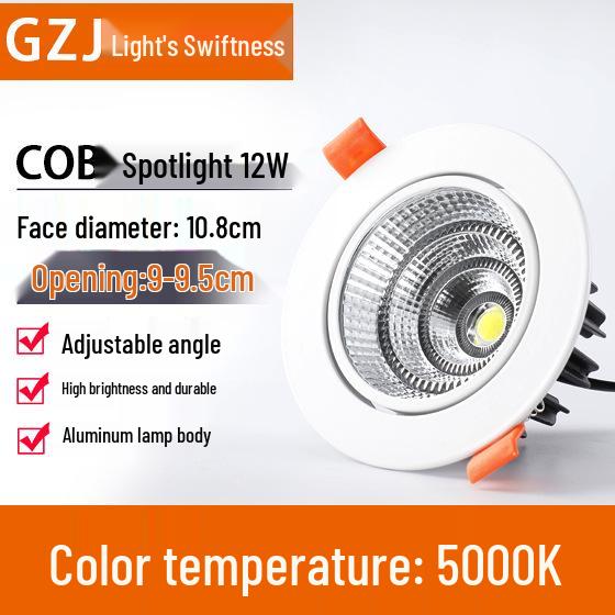 Recessed 20W Spotlight Downlight for Clothing Stores, 15-30W Commercial Ceiling Light