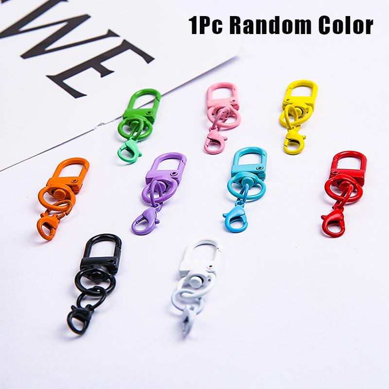 Colorful Lobster Clasp Hooks Keychain Candy Color Diy Keychain Connector Key Ring Jewelry Making Buckle Accessories Gifts