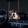 Подвесной декор для салона автомобиля, милый поцелуй, пара, качели, фигурка, подвесной гаджет, автомобильное зеркало заднего вида, женские украшения, аксессуары