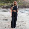 Plus Size Women's Spring/Summer 2026 Casual Suit: Short-Sleeve T-Shirt & Long Pants Two-Piece Set