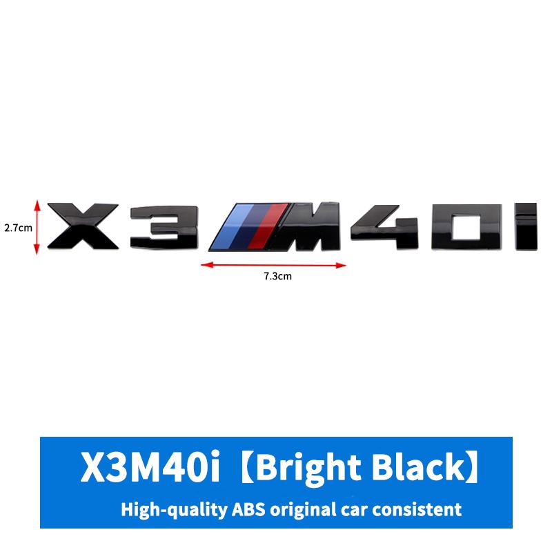 3D ABS M-Standard Sports Competition Emblem Rear Trunk Logo Sticker For BMW M1 X2 X3M X4M X5M X6M X7M Auto Modification Badge CJ7