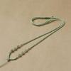 Handwoven Hetian Jade Adjustable Pendant Necklace Rope