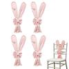 Chair Decorations Easter Bow Ornaments Rabbit Ear Design Chair Decoration For Party With Elastic Straps For Home Restaurant
