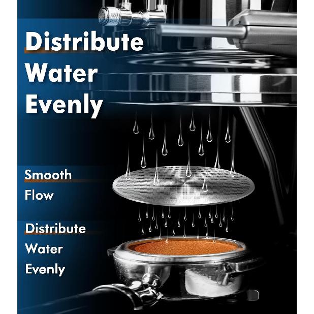 Upgrade 3 Pack Espresso Puck Screen for Breville Espresso Machine Ninja Cafe Luxe, 430 Stainless Steel 0.2mm Ultra-Thin Portafilter Filter Screen,