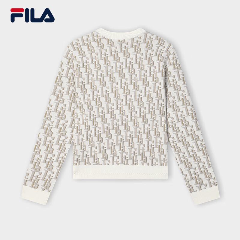 Fila Женский вязаный свитер с принтом по всей поверхности и длинным рукавом