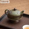 Креативный чайник для заваривания благовоний, курильница Zen, бронза, зеленая керамика, подставка для сиденья из агарового дерева, печь из сандалового дерева, украшение для чайного столика, поделки