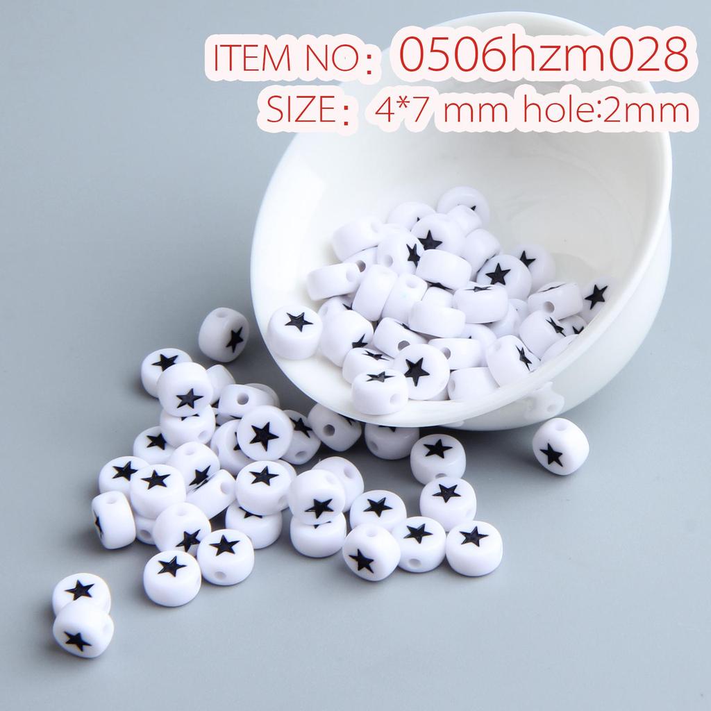 10g Pack of Flat Acrylic Alphabet Beads for DIY Children's Beading and Jewelry Keychain Accessories