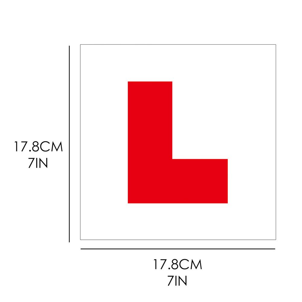 Red Learner Plate Sticker Magnetic L Plates New Drivers Stickers Car Stickers Car Learner Sign