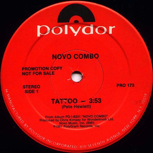 12-дюймовая пластинка NOVO COMBO - Tattoo / City Bound PRO173 Polydor 1981 US Dance & Electronica Б/у