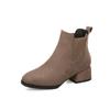 Fashion Booties Woman 2024 Autumn Winter New Chelsea Ankle Boots Fashion  Suede Wedges Slip On Short Boot Mid Heel Plus Size Women Shoes