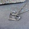 Новое ожерелье в форме сердца с блестящим кристаллом кубического циркония, роскошные свадебные украшения, модные универсальные ожерелья с подвеской «Любовь»