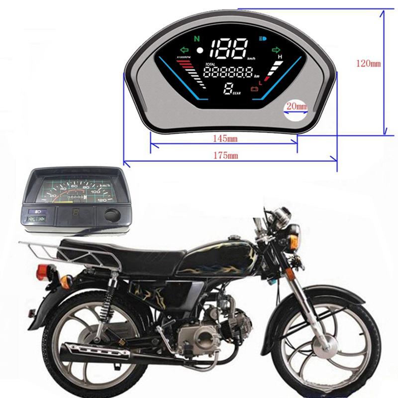 Цифровой спидометр для мотоцикла, универсальная приборная панель для Honda CD70 Jialing JL70 JH70, аксессуар