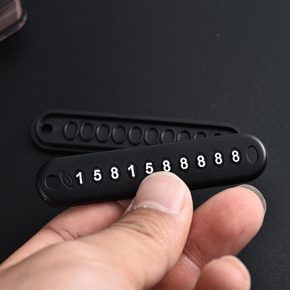 Phone Number Card Key Chain Vehicle Pendant Car Keychain Phone Number Plate Keyring Anti-lost