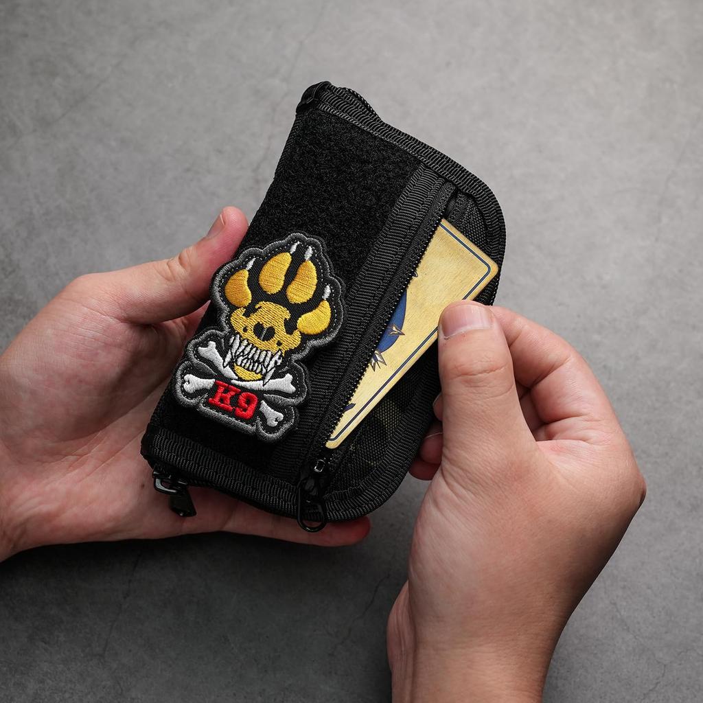 VIPERADE VE21 EDC EDC Pocket Organizer Small EDC Organizer Pouch Velcro EDC Pocket Pouch Pouch, (for Men), (6 Pockets), (Black)