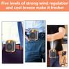 Waist-hanging Small Fan For Outdoor High Wind Power Handheld Fan With Five Adjustable Gears
