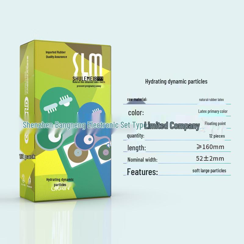 Shu Le Mei Ultra-Thin Ribbed Condoms - 3D Water-Soluble, Dynamic, and Safe for Family Planning.