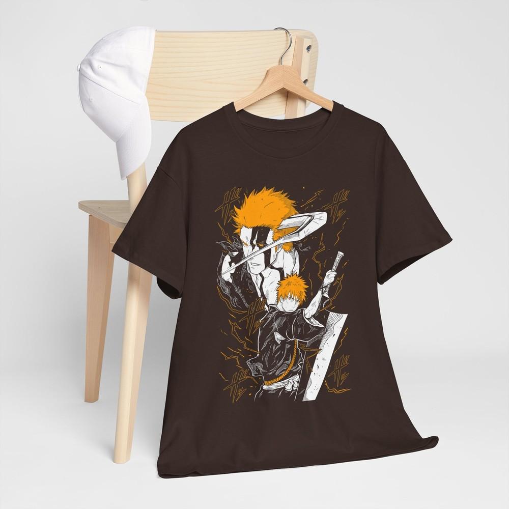 Bleach Ichigo Kurosaki Tshirt Unisexga Strip Horror Anime Gift Shirt Tee All Size