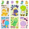 6 Фото/упаковка Динозавр Смена лица Новый продукт Милый стиль Независимый DIY Детская тихая игрушка Наклейки для смены лица