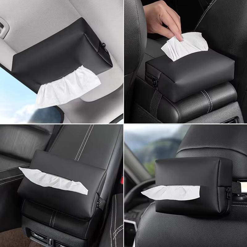 AMY1 Car Interior Tissue Bag Seat Back Tissue Storage Box Holder Accessories For Tesla Model 3 Model S X Model Y Roadster SpaceX