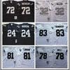 Rugby Jersey Oakland Raiders Retro Style Embroidered Football Uniform Men Women