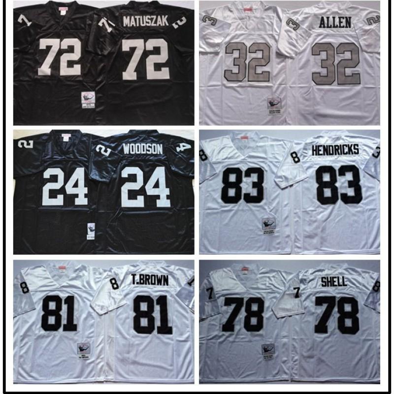 Rugby Jersey Oakland Raiders Retro Style Embroidered Football Uniform Men Women