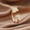 Новое модное кольцо-бабочка для женщин, высококачественное роскошное кольцо на фалангу пальца с цирконом, открывающееся