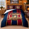 Printed 3Pcs Bedding Set Sydney Roosters Pattern Bed Sheet Pillowcase For Bedroom Decor