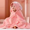 Детское банное полотенце, толстое, отлично впитывает воду, с капюшоном, в мультяшном стиле, на пуговицах, однотонное, теплое, мягкое, детское пончо для ванной, одеяло с ворсом
