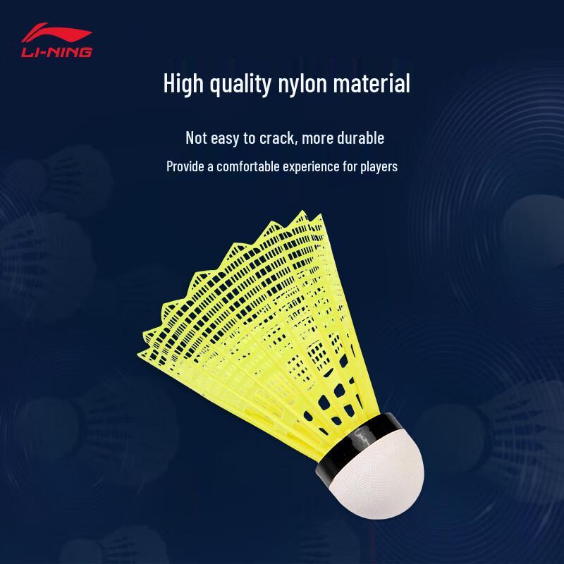 Li-Ning AN01 PRO Mid-Speed Nylon Badminton Shuttlecocks (6-Pack)