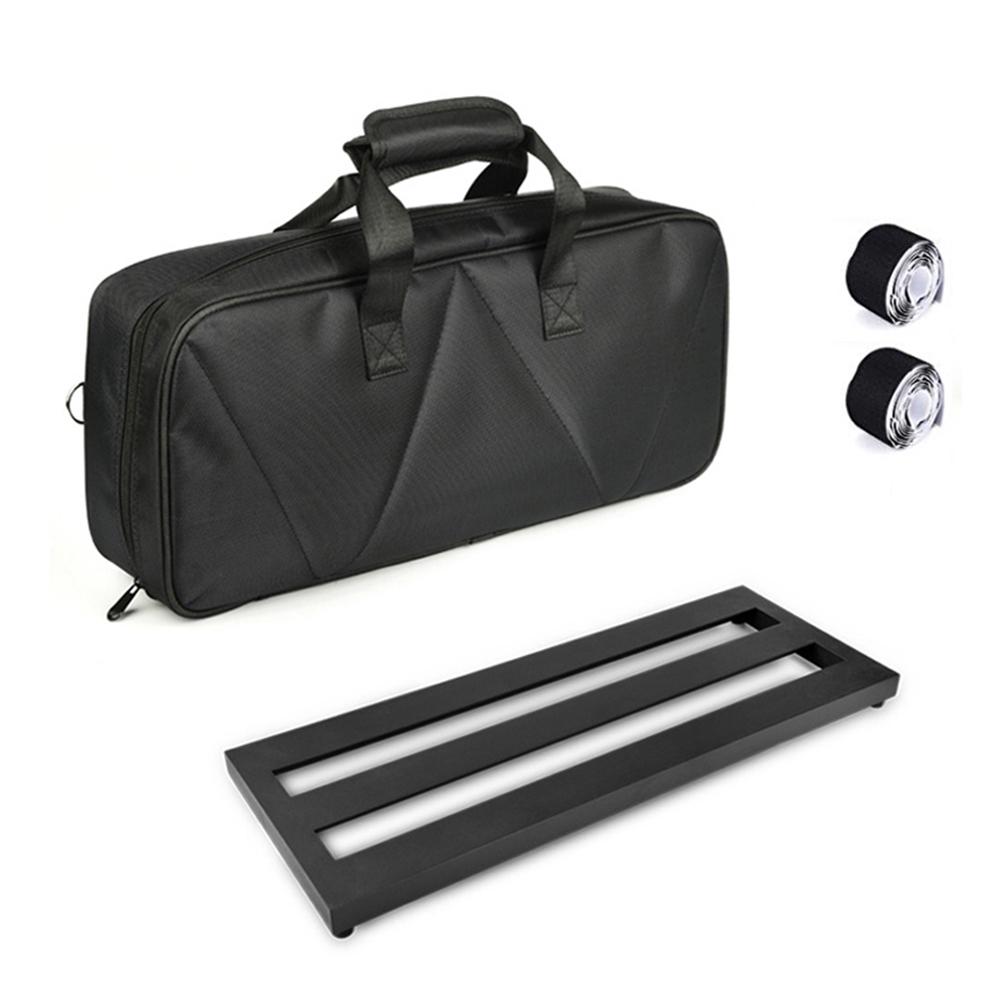 Medium Size Guitar Effect Pedal Board Aluminum Alloy Pedalboard 19.7*7.5 Inch with Carrying Bag