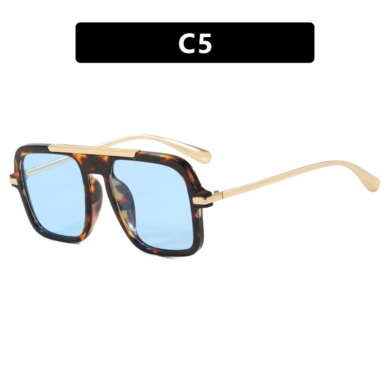 Новые ретро квадратные солнцезащитные очки с двойной переносицей UV400 Модные дизайнерские солнцезащитные очки для мужчин и женщин Градиентные солнцезащитные очки