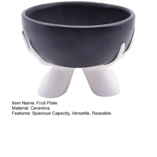 Керамическая фруктовая тарелка, блюдо для сухофруктов, сервировочная тарелка для кухни, многоразовый контейнер для хранения закусок