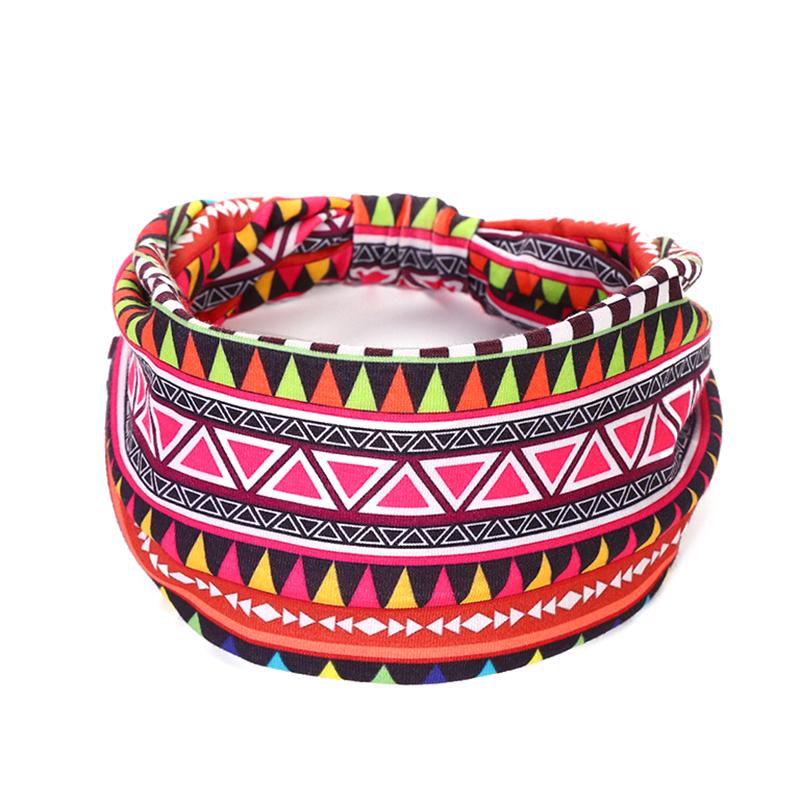 Модная хлопковая эластичная повязка на голову с африканским узором и принтом в виде крученой резинки для волос, широкие повязки для волос, бандана, тюрбан, повязка на голову