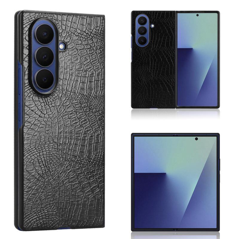 Чехол-полуобложка из крокодиловой кожи для Samsung Galaxy Z Fold 7