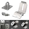 Stainless Steel Padlock Clasp Gate Hasp Staple Door 90 Degrees Latches Lock Shed Latch Household Burglar-proof Hardware