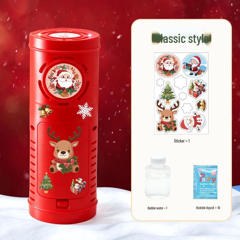 Christmas Firework Bubble Machine Gun: Children's Toy & Electric Bubble Blower for Weddings and New Year Celebrations.