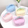 Korean Style Pastel Cotton-Filled Handbag Cosmetic & Travel Wash Bag